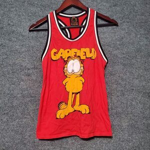 Garfield Kids Racerback Tank Top Size Small Boys Red Basketball Casual Retro USA